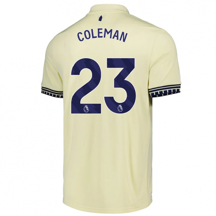 Danxen Niño Camiseta Séamus Coleman #23 Blanco Roto Negro 2ª Equipación 2025/26 La Camisa
