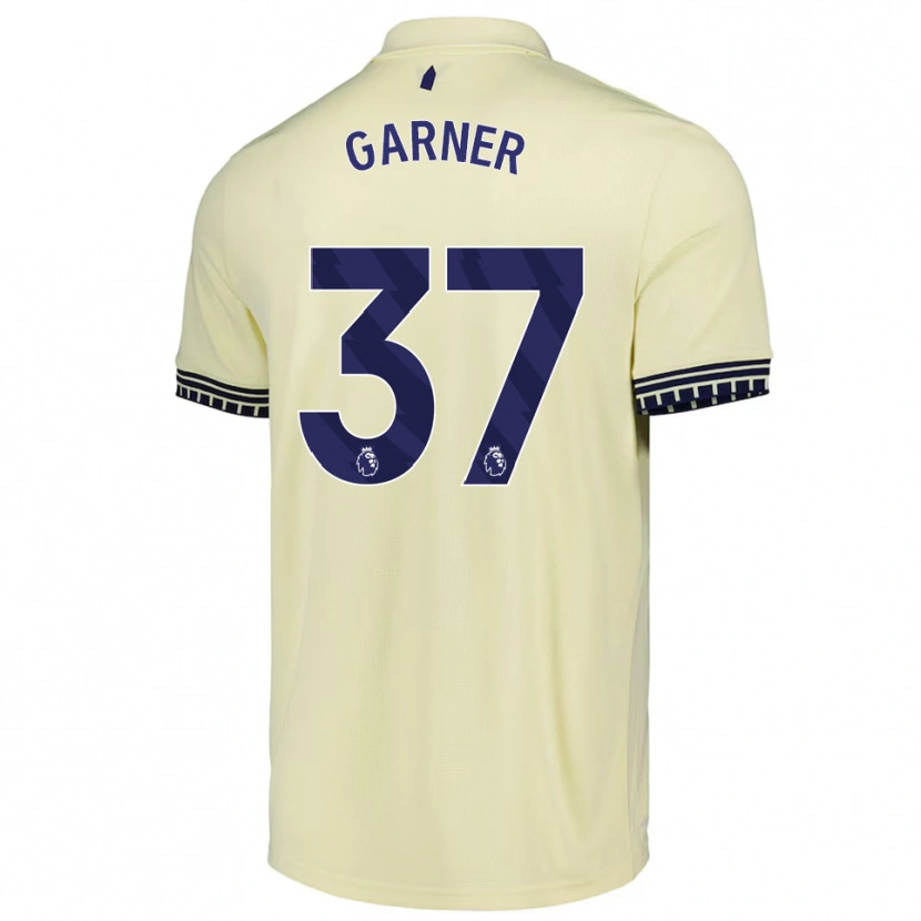 Danxen Niño Camiseta James Garner #37 Blanco Roto Negro 2ª Equipación 2025/26 La Camisa