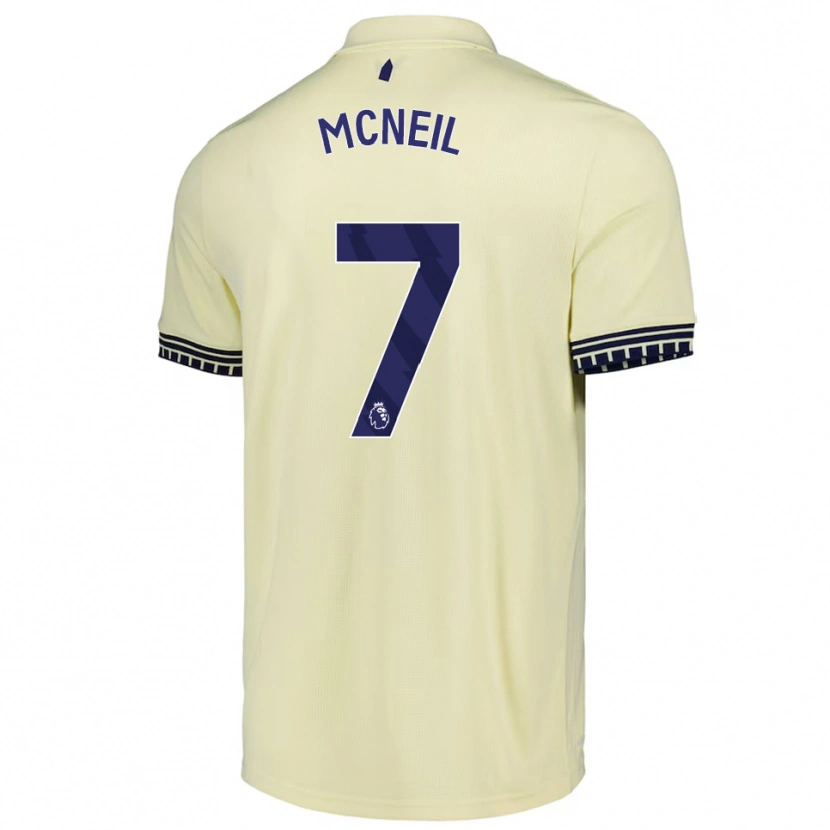 Danxen Niño Camiseta Dwight Mcneil #7 Blanco Roto Negro 2ª Equipación 2025/26 La Camisa