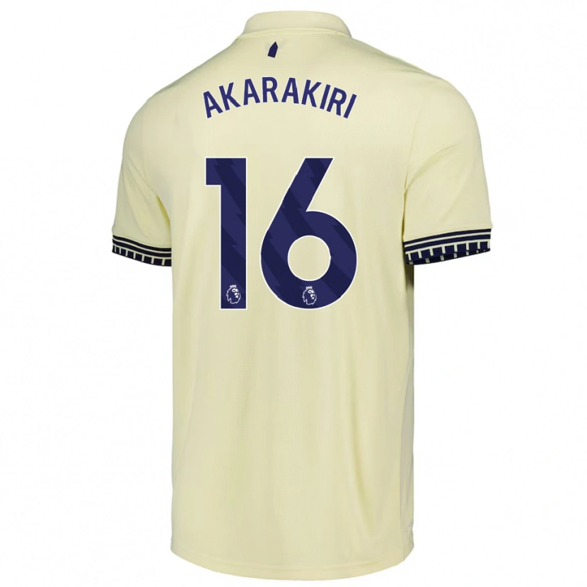 Danxen Niño Camiseta Demi Akarakiri #16 Blanco Roto Negro 2ª Equipación 2025/26 La Camisa