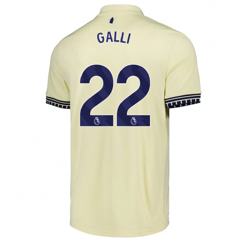 Danxen Niño Camiseta Aurora Galli #22 Blanco Roto Negro 2ª Equipación 2025/26 La Camisa