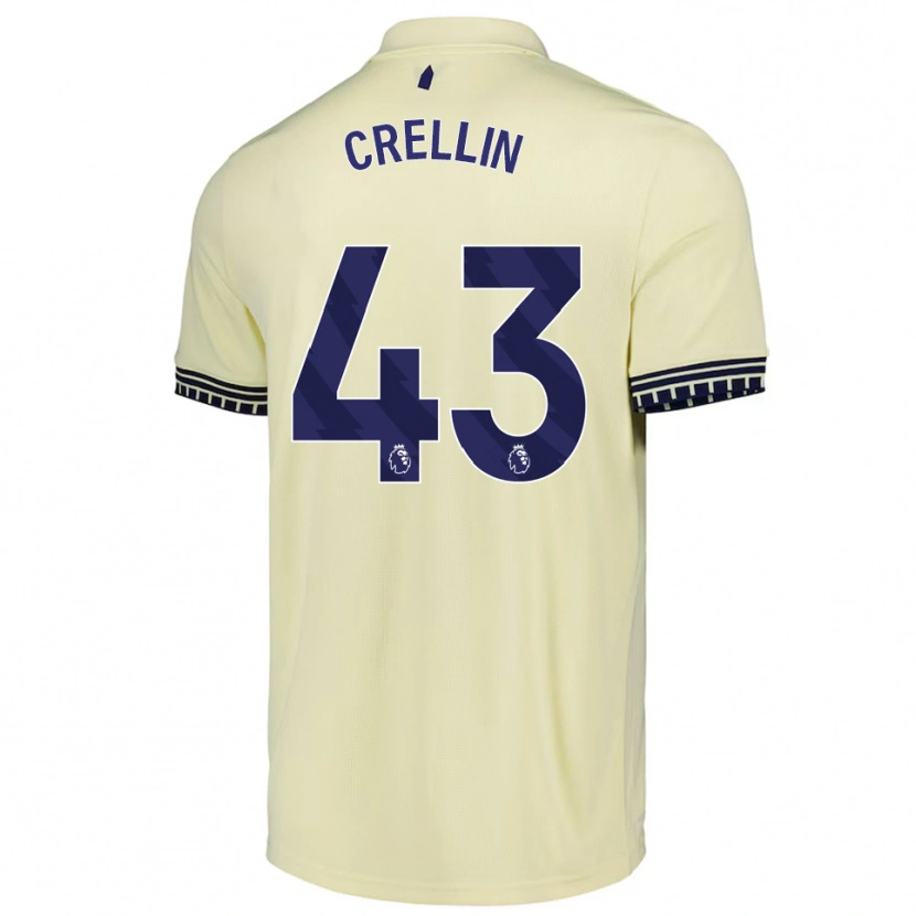 Danxen Niño Camiseta Billy Crellin #43 Blanco Roto Negro 2ª Equipación 2025/26 La Camisa