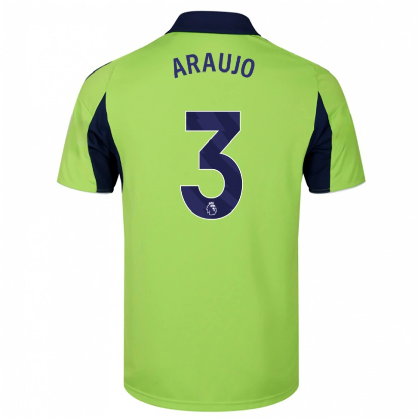 Danxen Niño Camiseta Harvey Araujo #3 Verde Marino Blanco 2ª Equipación 2025/26 La Camisa