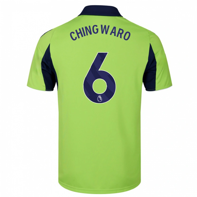 Danxen Niño Camiseta Seth Chingwaro #6 Verde Marino Blanco 2ª Equipación 2025/26 La Camisa