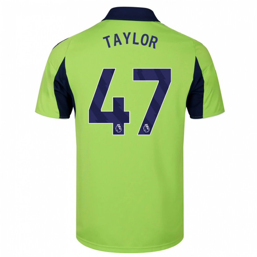 Danxen Niño Camiseta Bo Taylor #47 Verde Marino Blanco 2ª Equipación 2025/26 La Camisa