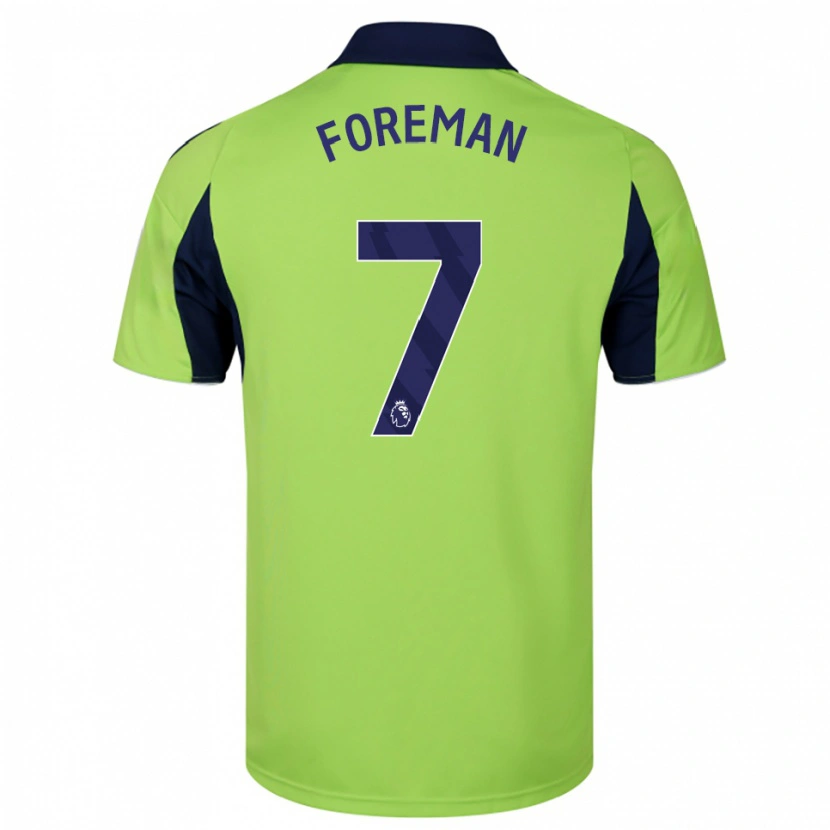 Danxen Niño Camiseta Tia Foreman #7 Verde Marino Blanco 2ª Equipación 2025/26 La Camisa