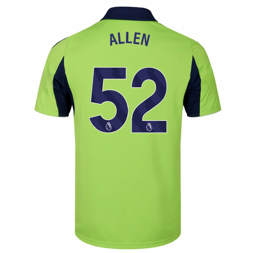 Danxen Niño Camiseta Michael Allen #52 Verde Marino Blanco 2ª Equipación 2025/26 La Camisa