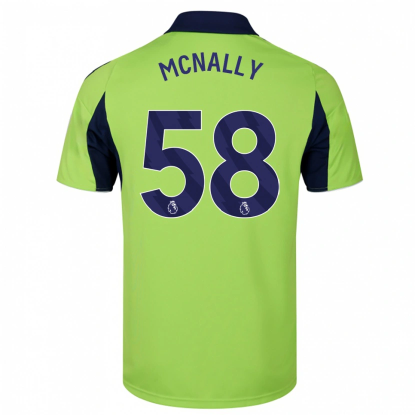 Danxen Niño Camiseta Alfie Mcnally #58 Verde Marino Blanco 2ª Equipación 2025/26 La Camisa