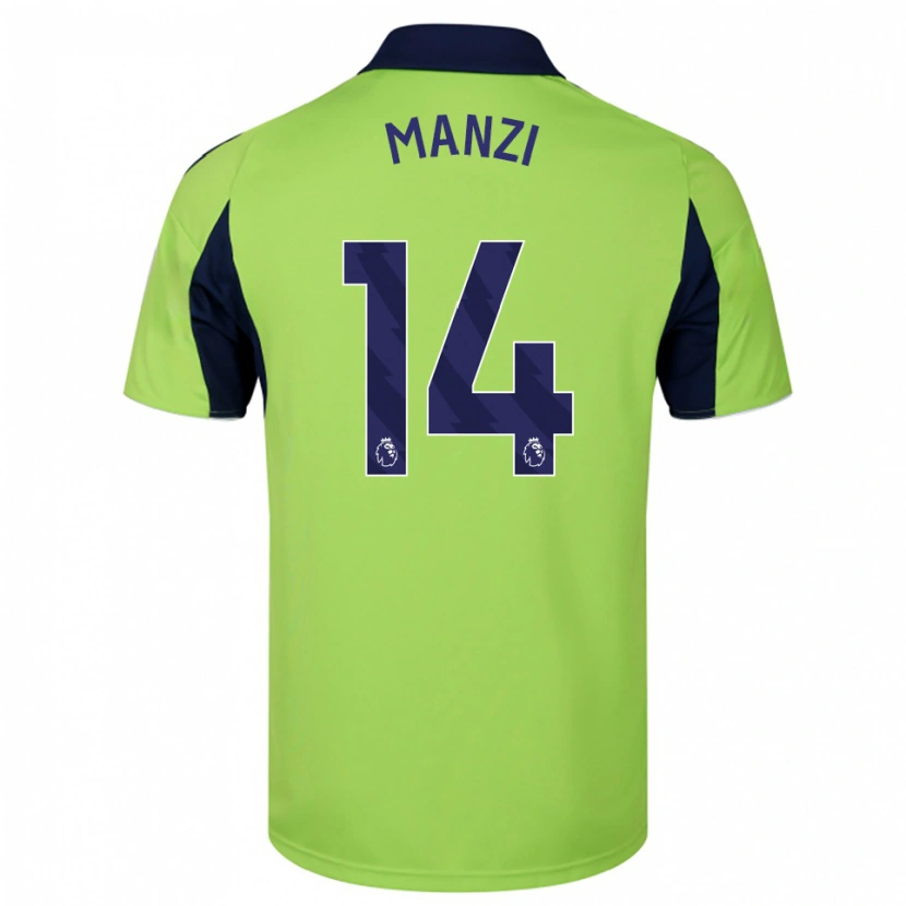 Danxen Niño Camiseta Sophie Manzi #14 Verde Marino Blanco 2ª Equipación 2025/26 La Camisa