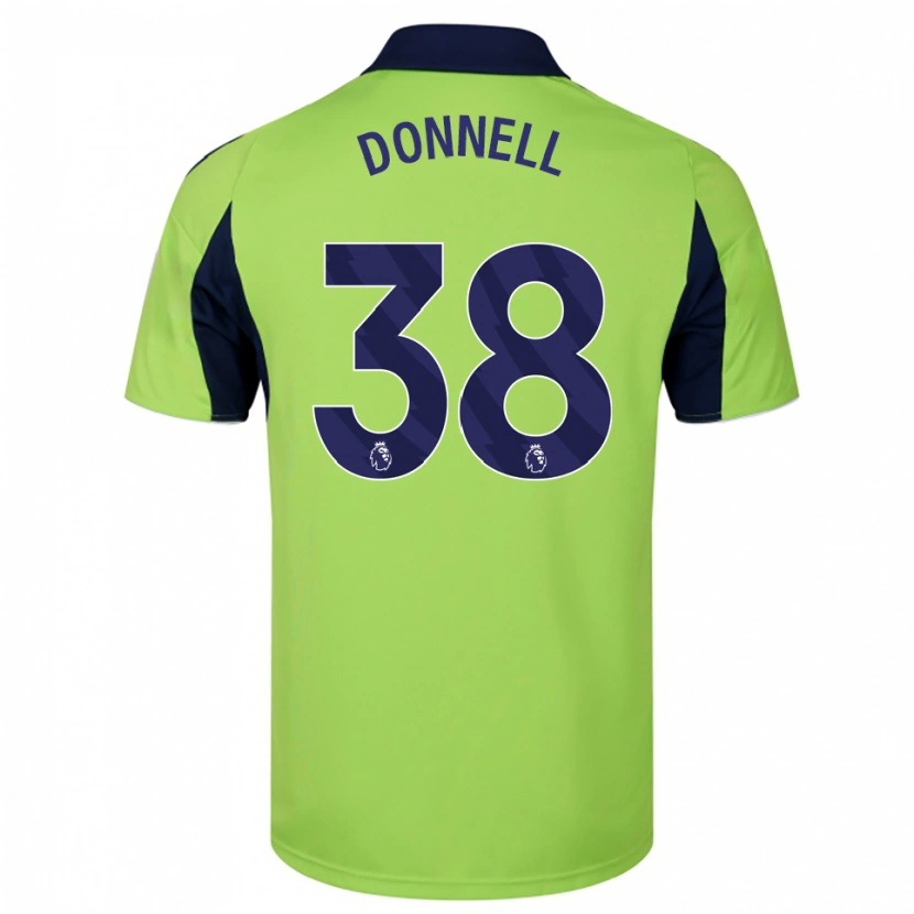 Danxen Niño Camiseta Chris Donnell #38 Verde Marino Blanco 2ª Equipación 2025/26 La Camisa
