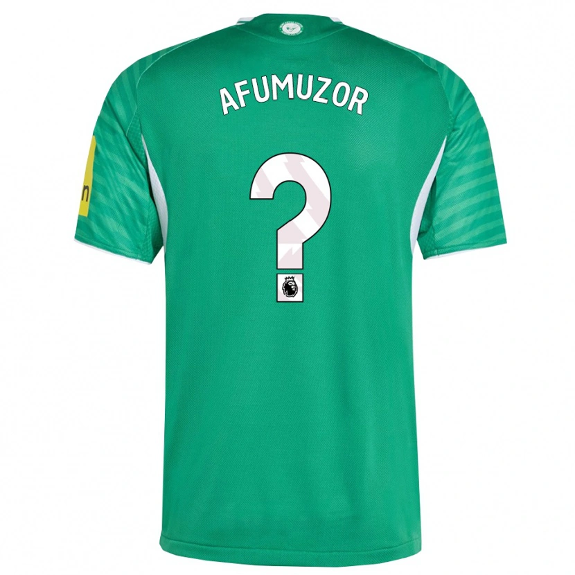 Danxen Niño Camiseta Cj Afumuzor #0 Verde Blanco 2ª Equipación 2025/26 La Camisa