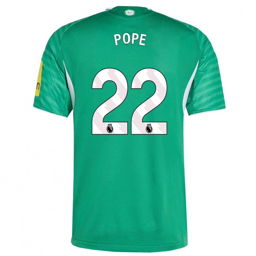 Danxen Niño Camiseta Nick Pope #22 Verde Blanco 2ª Equipación 2025/26 La Camisa