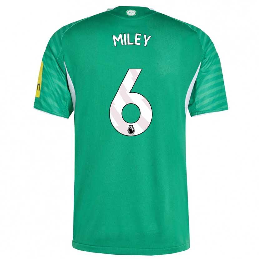 Danxen Niño Camiseta Mason Miley #6 Verde Blanco 2ª Equipación 2025/26 La Camisa