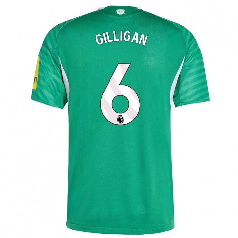 Danxen Niño Camiseta Luke Gilligan #6 Verde Blanco 2ª Equipación 2025/26 La Camisa