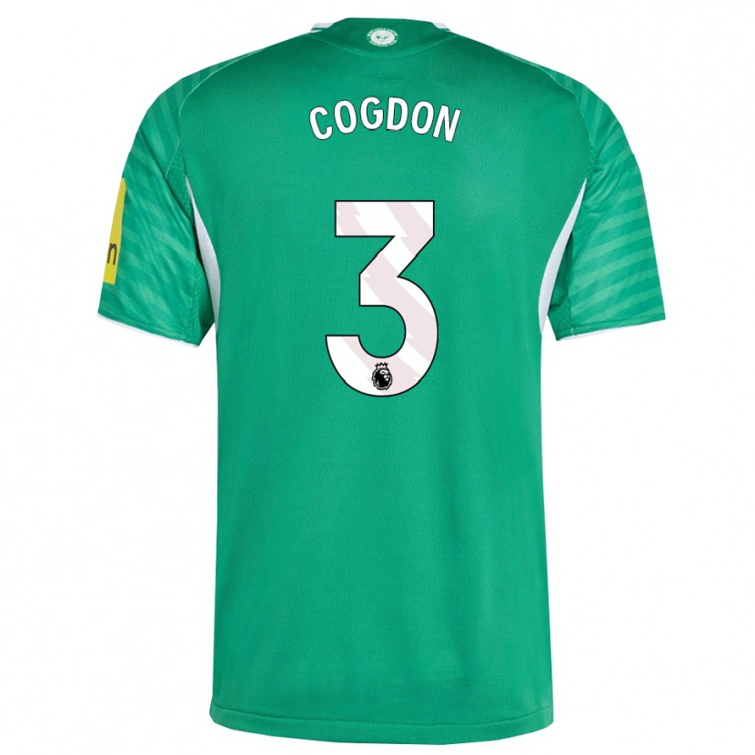 Danxen Niño Camiseta Jude Cogdon #3 Verde Blanco 2ª Equipación 2025/26 La Camisa