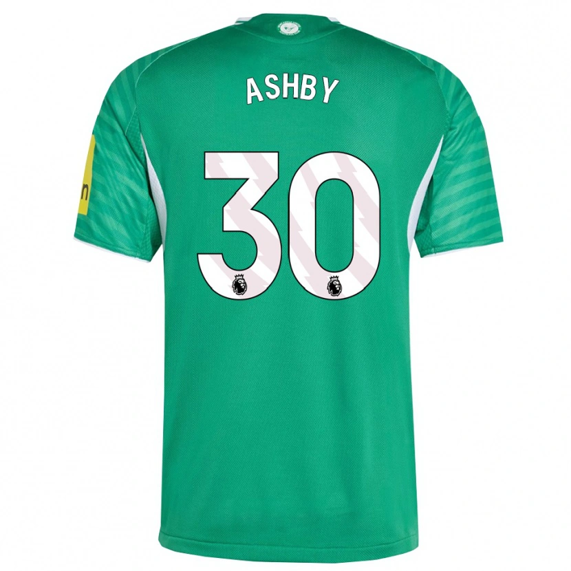 Danxen Niño Camiseta Harrison Ashby #30 Verde Blanco 2ª Equipación 2025/26 La Camisa