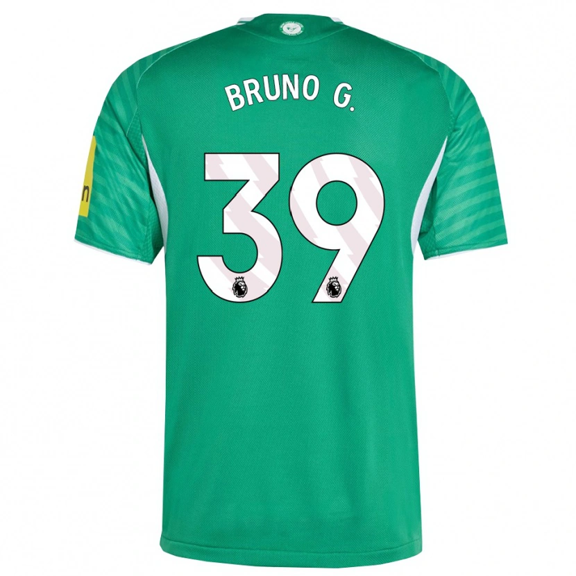 Danxen Niño Camiseta Bruno Guimarães #39 Verde Blanco 2ª Equipación 2025/26 La Camisa