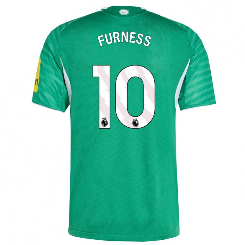 Danxen Niño Camiseta Rachel Furness #10 Verde Blanco 2ª Equipación 2025/26 La Camisa