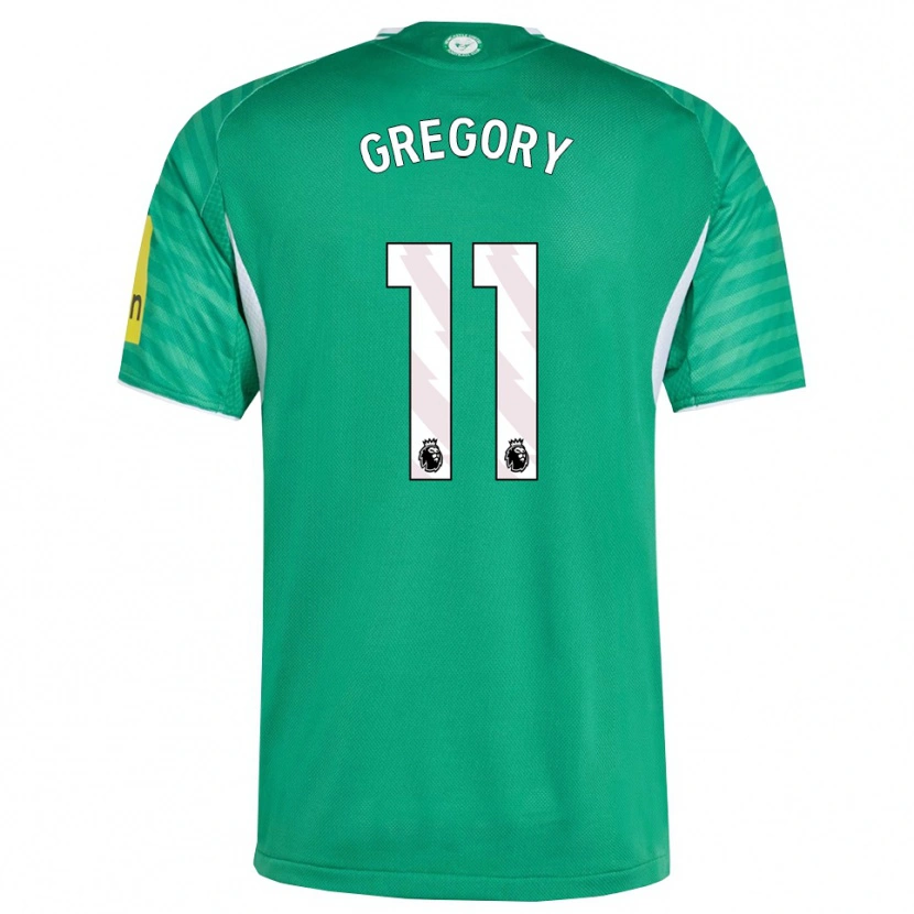 Danxen Niño Camiseta Freya Gregory #11 Verde Blanco 2ª Equipación 2025/26 La Camisa