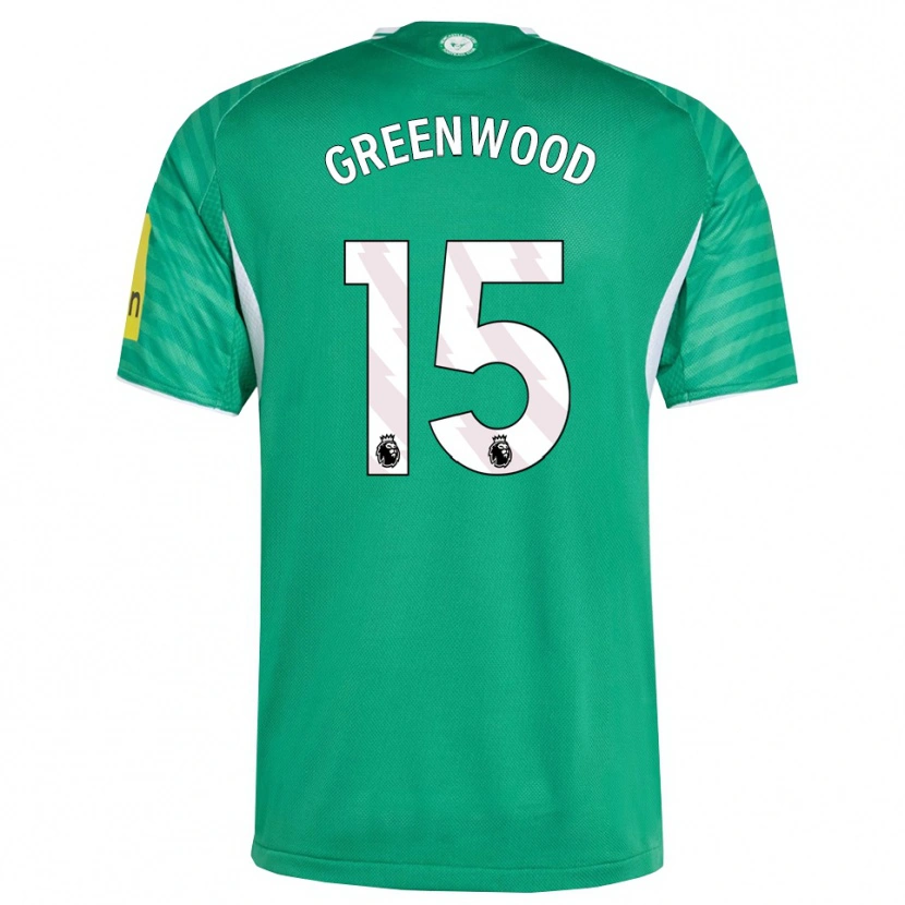 Danxen Niño Camiseta Hannah Greenwood #15 Verde Blanco 2ª Equipación 2025/26 La Camisa