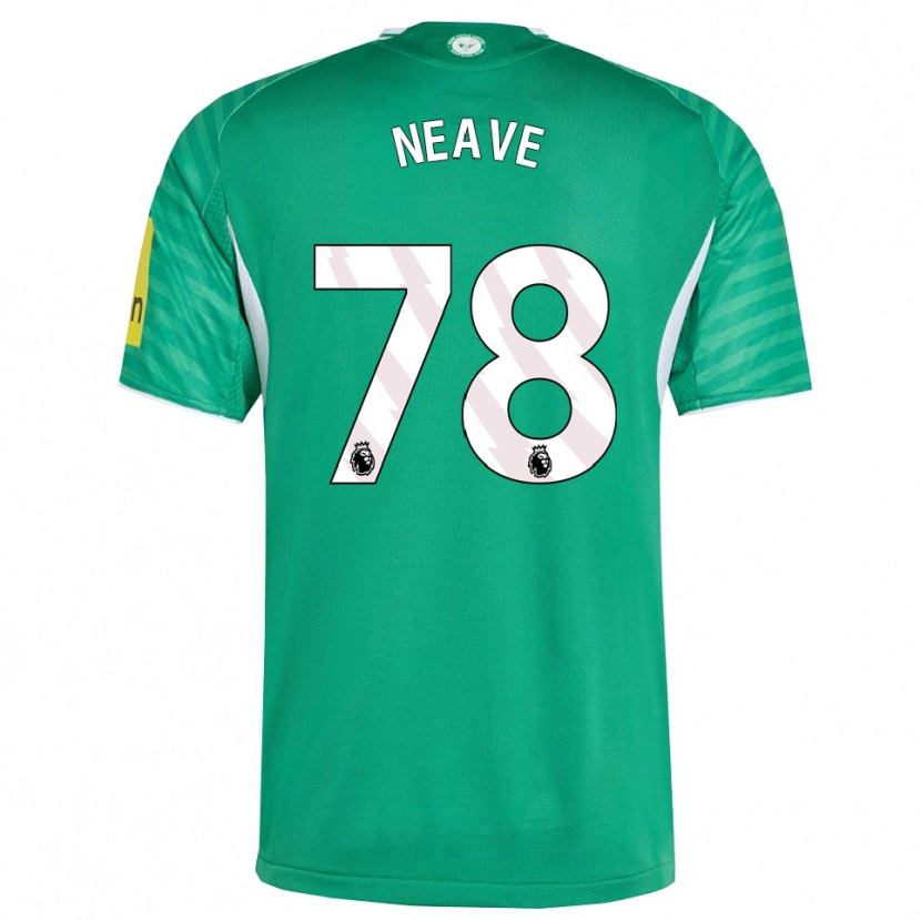 Danxen Niño Camiseta Sean Neave #78 Verde Blanco 2ª Equipación 2025/26 La Camisa