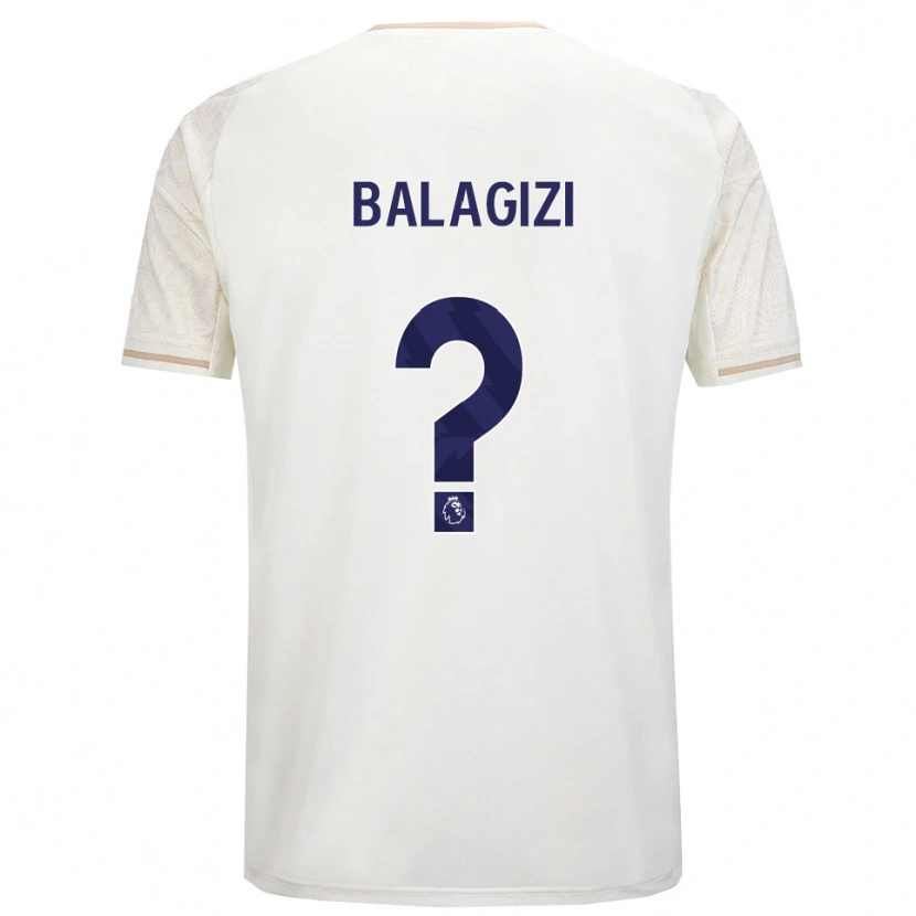 Danxen Niño Camiseta Basima Balagizi #0 Blanco Roto Negro 2ª Equipación 2025/26 La Camisa