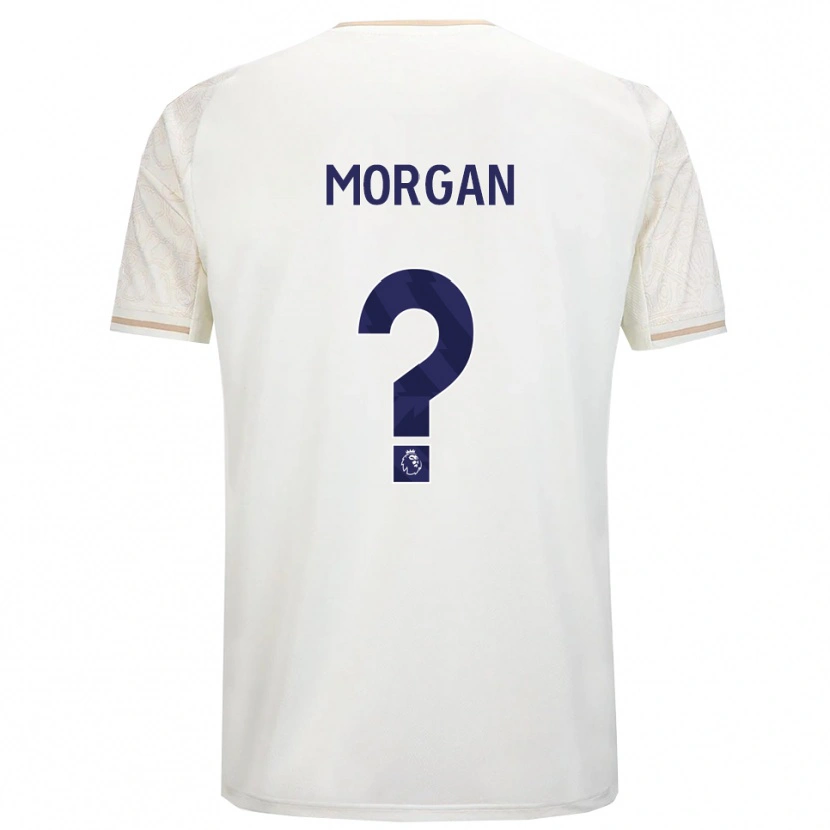 Danxen Niño Camiseta Elijah Morgan #0 Blanco Roto Negro 2ª Equipación 2025/26 La Camisa