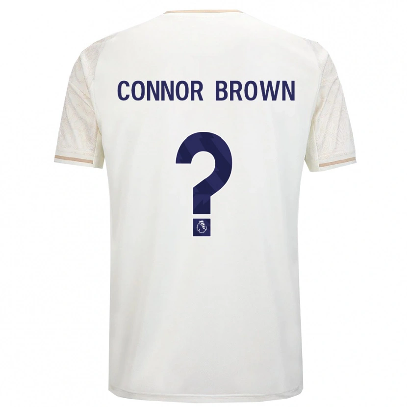 Danxen Niño Camiseta Connor Brown #0 Blanco Roto Negro 2ª Equipación 2025/26 La Camisa