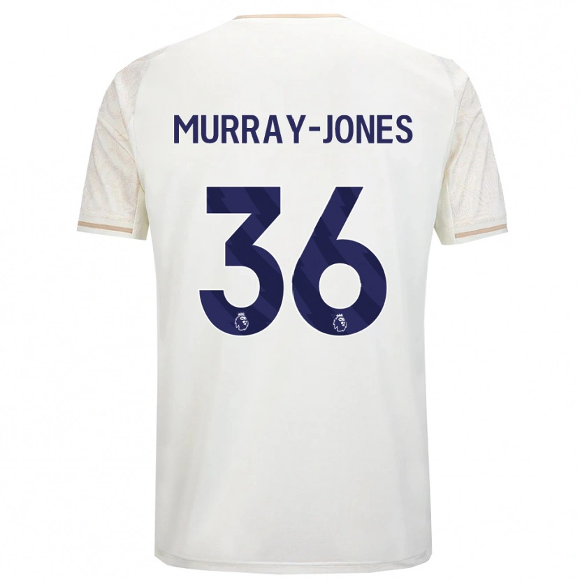 Danxen Niño Camiseta George Murray-Jones #36 Blanco Roto Negro 2ª Equipación 2025/26 La Camisa