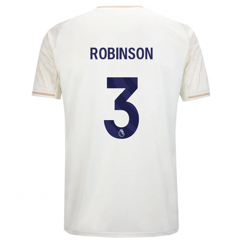 Danxen Niño Camiseta Riko Robinson #3 Blanco Roto Negro 2ª Equipación 2025/26 La Camisa