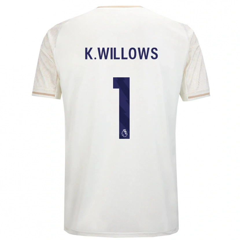Danxen Niño Camiseta Keehan Willows #1 Blanco Roto Negro 2ª Equipación 2025/26 La Camisa
