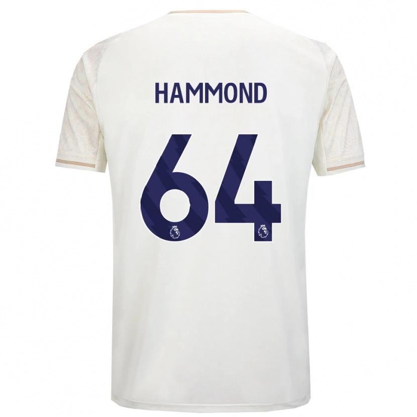 Danxen Niño Camiseta Ben Hammond #64 Blanco Roto Negro 2ª Equipación 2025/26 La Camisa