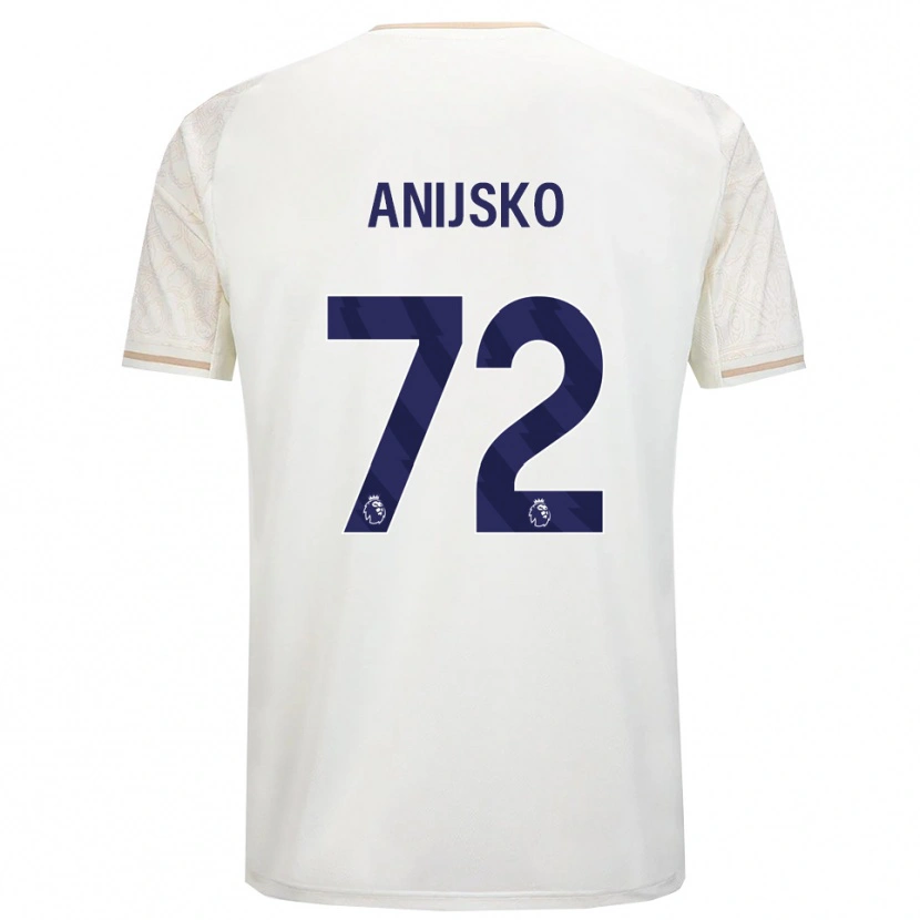 Danxen Niño Camiseta Danni Anisjko #72 Blanco Roto Negro 2ª Equipación 2025/26 La Camisa