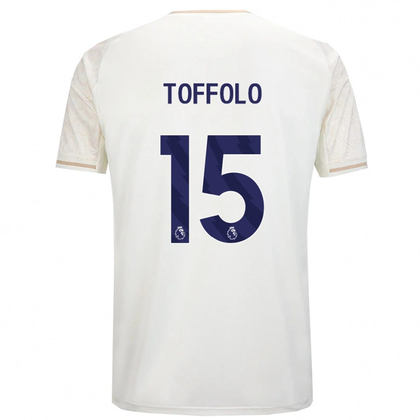Danxen Niño Camiseta Harry Toffolo #15 Blanco Roto Negro 2ª Equipación 2025/26 La Camisa