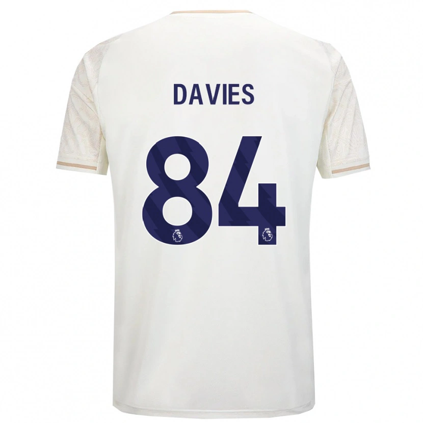 Danxen Niño Camiseta Isaac Davies #84 Blanco Roto Negro 2ª Equipación 2025/26 La Camisa