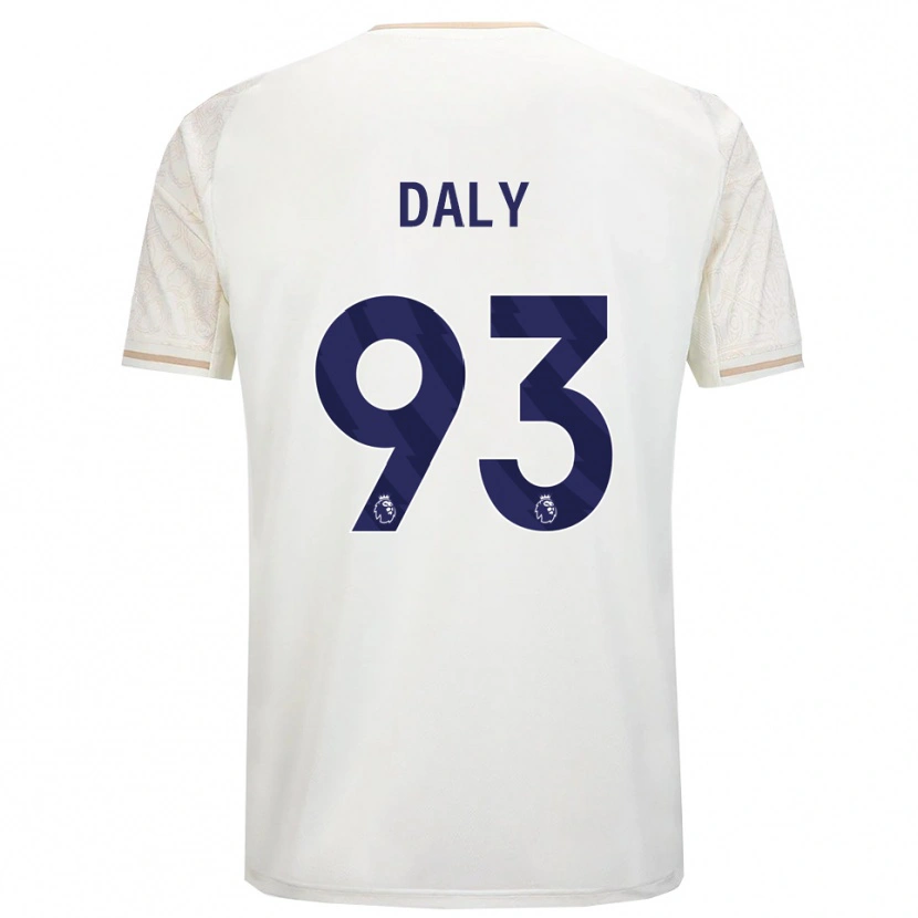 Danxen Niño Camiseta Cormac Daly #93 Blanco Roto Negro 2ª Equipación 2025/26 La Camisa