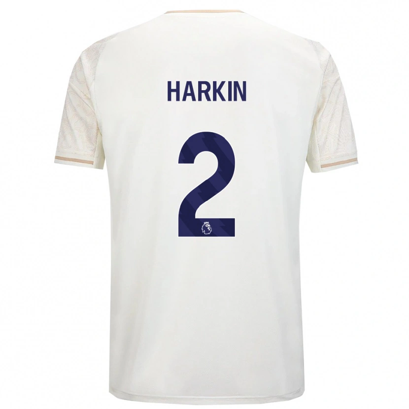 Danxen Niño Camiseta Lyndsey Harkin #2 Blanco Roto Negro 2ª Equipación 2025/26 La Camisa