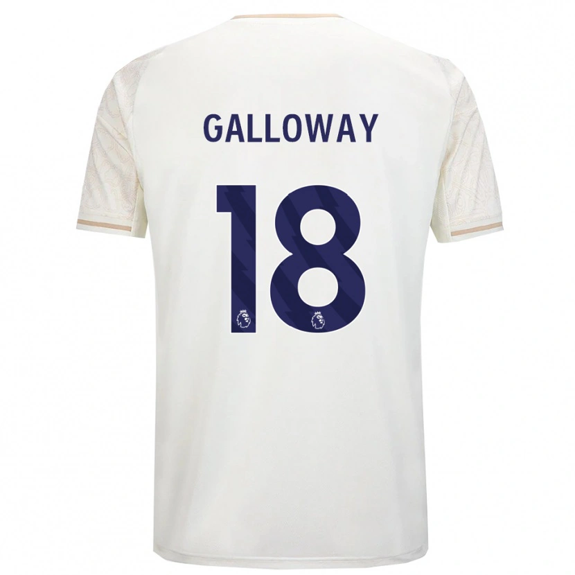Danxen Niño Camiseta Bridget Galloway #18 Blanco Roto Negro 2ª Equipación 2025/26 La Camisa