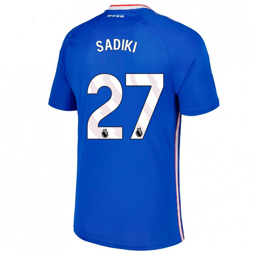 Danxen Niño Camiseta Noah Sadiki #27 Azul Blanco 2ª Equipación 2025/26 La Camisa