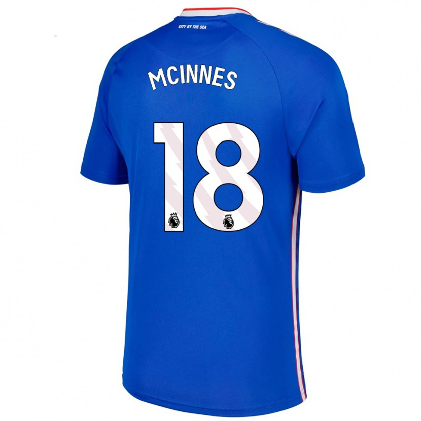 Danxen Niño Camiseta Libbi Mcinnes #18 Azul Blanco 2ª Equipación 2025/26 La Camisa