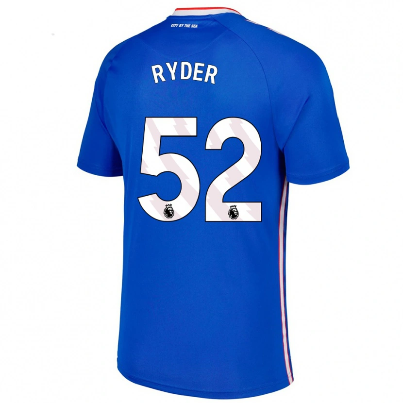 Danxen Niño Camiseta Joe Ryder #52 Azul Blanco 2ª Equipación 2025/26 La Camisa