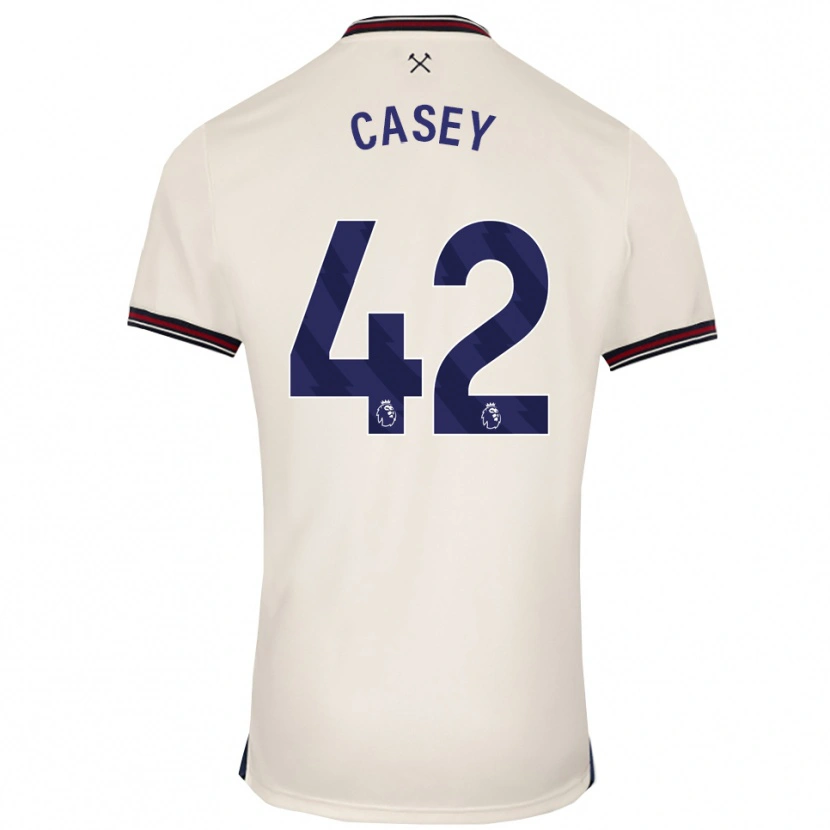 Danxen Niño Camiseta Kaelan Casey #42 Blanco Roto 2ª Equipación 2025/26 La Camisa