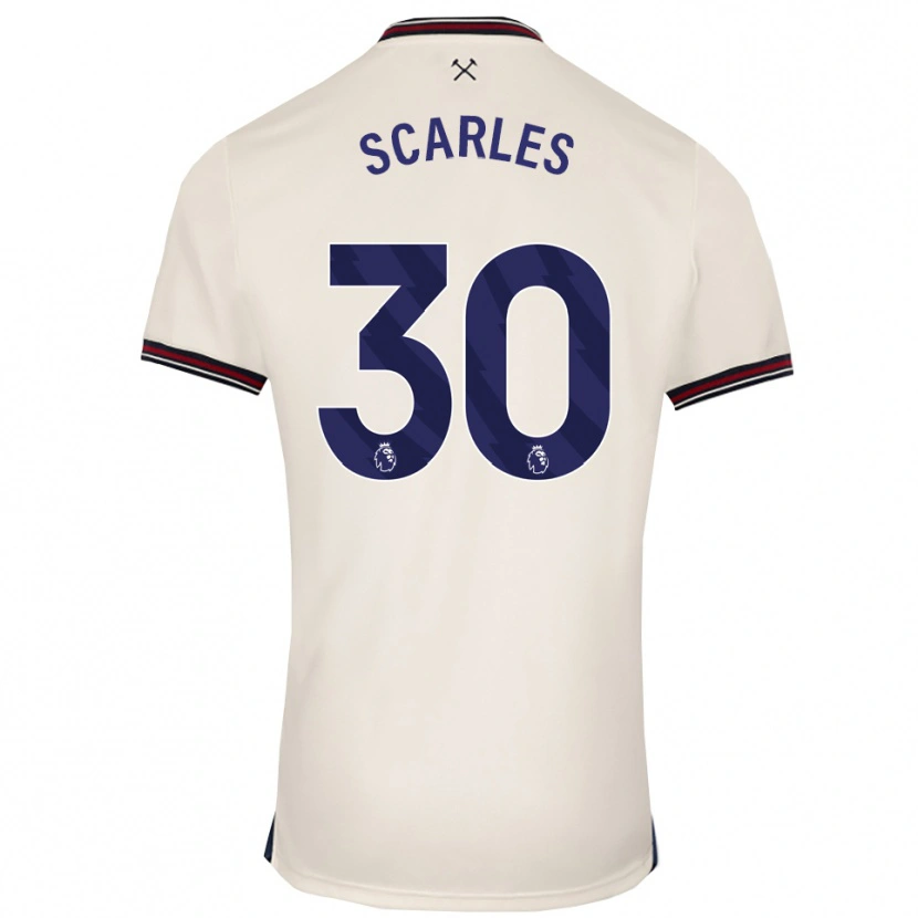 Danxen Niño Camiseta Oliver Scarles #30 Blanco Roto 2ª Equipación 2025/26 La Camisa
