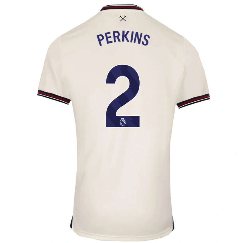 Danxen Niño Camiseta Vinnie Perkins #2 Blanco Roto 2ª Equipación 2025/26 La Camisa