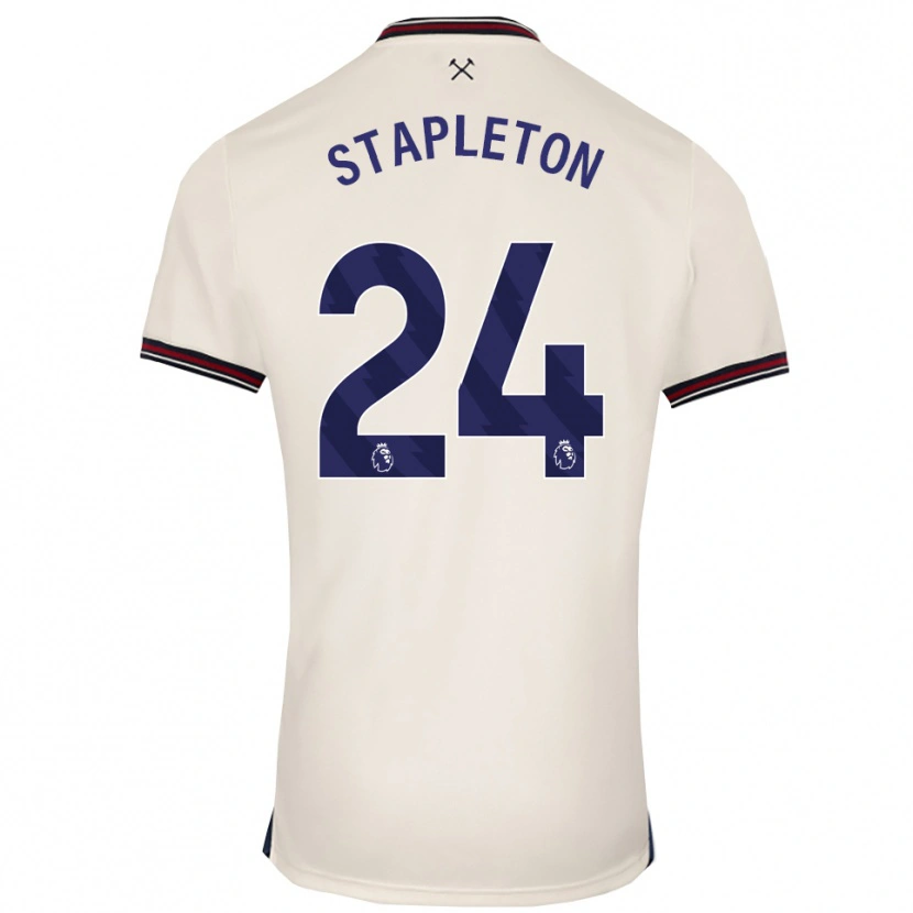 Danxen Niño Camiseta Jessie Stapleton #24 Blanco Roto 2ª Equipación 2025/26 La Camisa