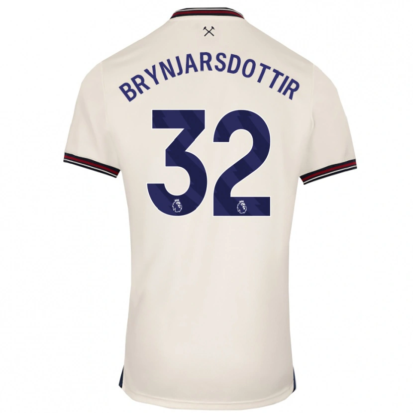 Danxen Niño Camiseta Dagny Brynjarsdottir #32 Blanco Roto 2ª Equipación 2025/26 La Camisa