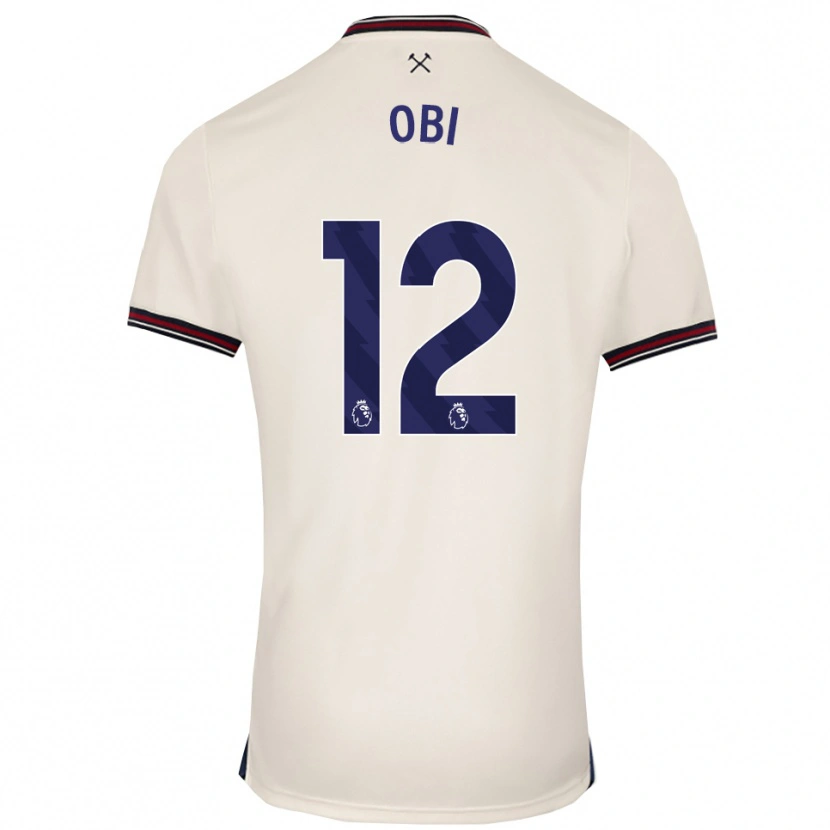 Danxen Niño Camiseta Chuk Obi #12 Blanco Roto 2ª Equipación 2025/26 La Camisa