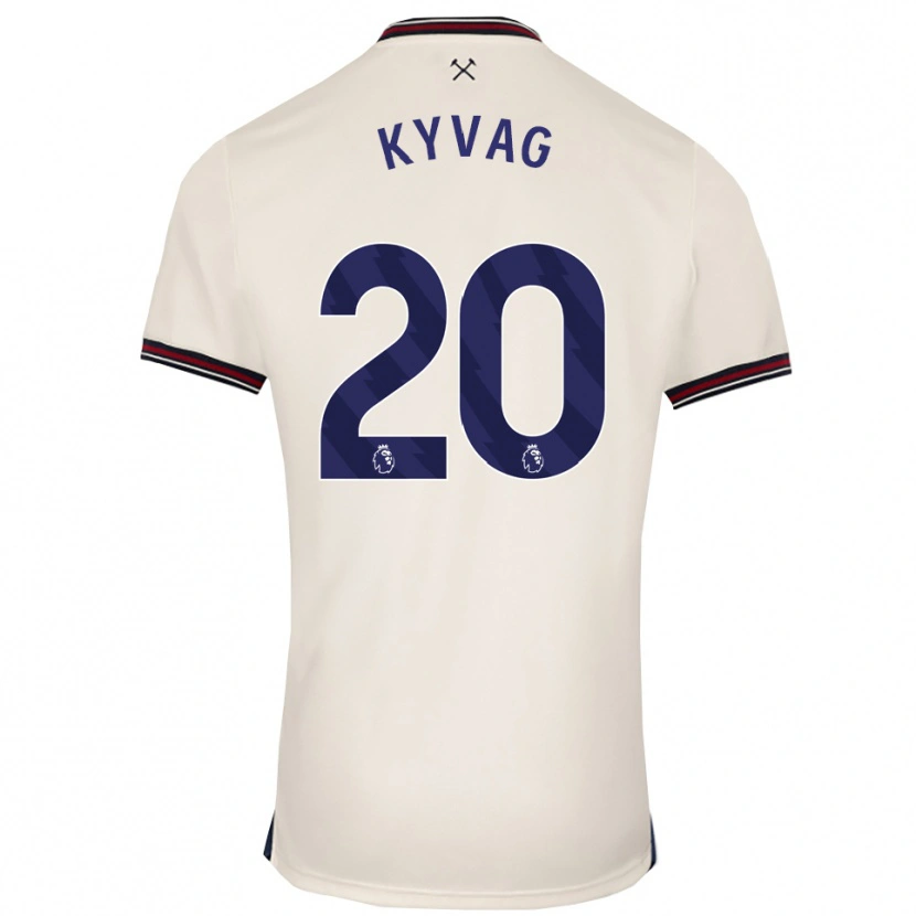 Danxen Niño Camiseta Thea Kyvag #20 Blanco Roto 2ª Equipación 2025/26 La Camisa