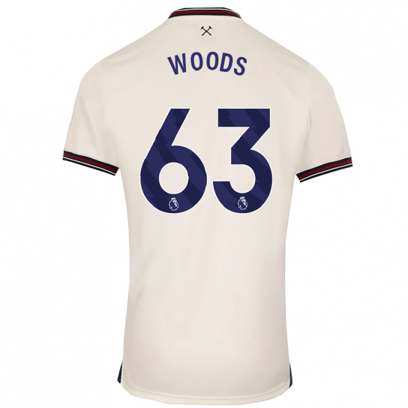 Danxen Niño Camiseta Archie Woods #63 Blanco Roto 2ª Equipación 2025/26 La Camisa