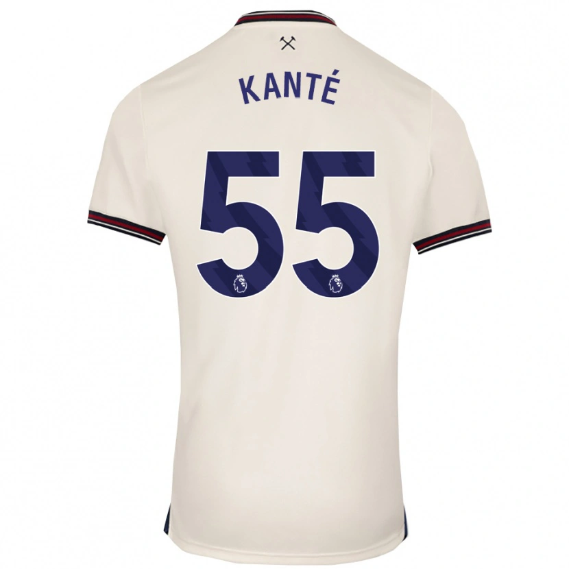 Danxen Niño Camiseta Mohamadou Kanté #55 Blanco Roto 2ª Equipación 2025/26 La Camisa
